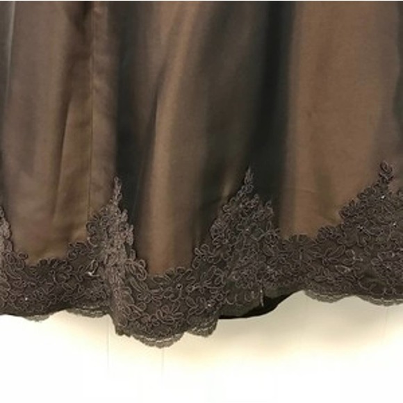 Helen Morley Dark Brown Strapless Lace Gown w/ Bolero 12 - Picture 5 of 11